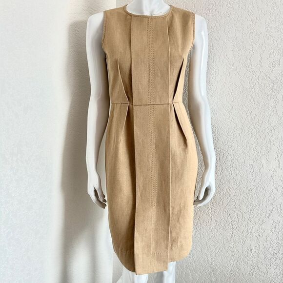Stella McCartney Dress Camel Color Hemp Urban Safari Dress Size IT 40 (US 6) - Picture 1 of 10